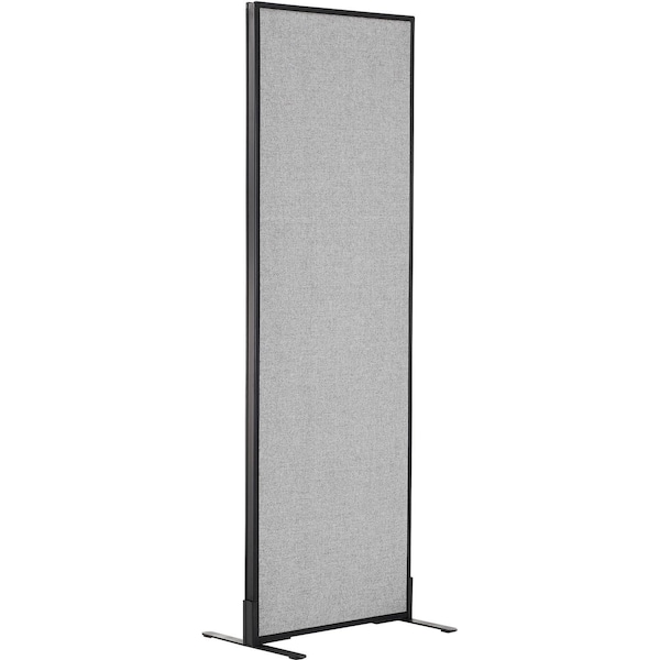 Global Industrial 24-1/4W x 96H Freestanding Office Partition Panel, Gray 695787FGY - main